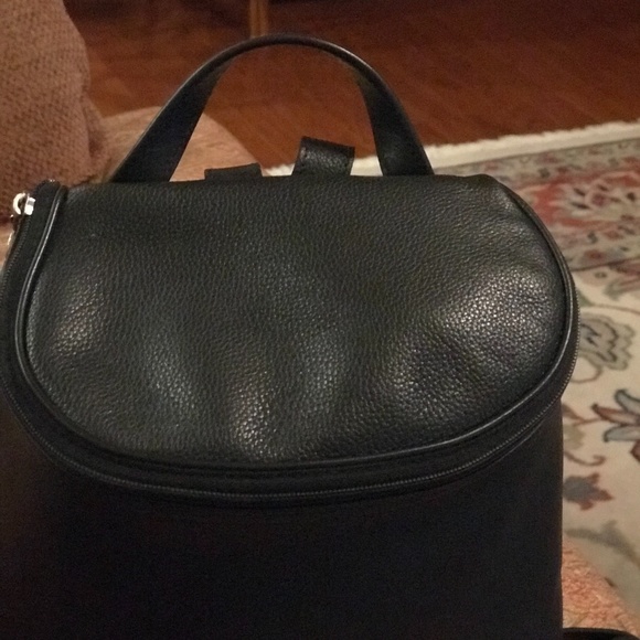Longchamp Black Leather Backpack main image 8